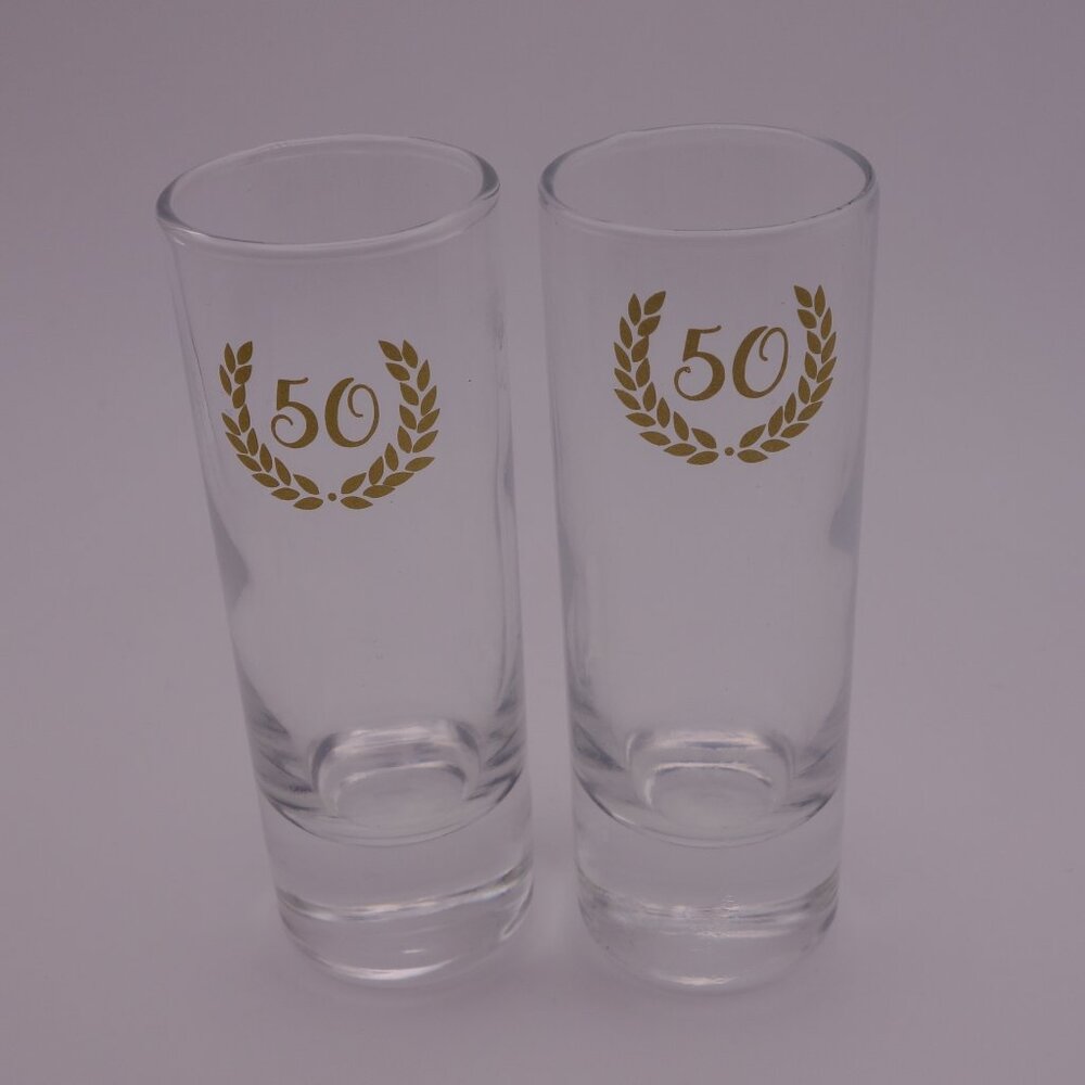 Set of Two(2) Olive Branch 50 Shot Glasses